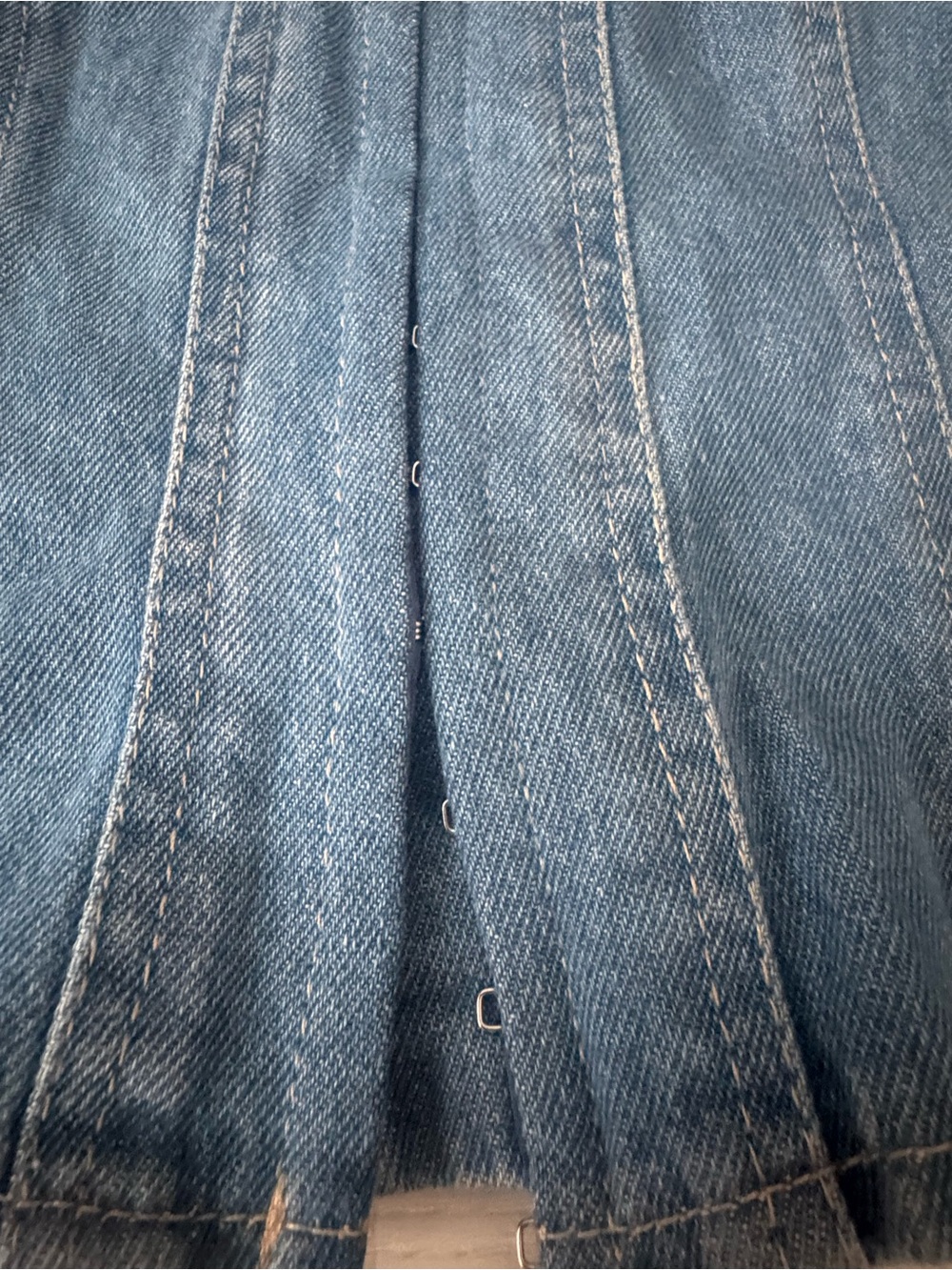 Denim Corset Tank Top - Blue - Picture 5 of 7